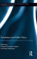 Cover: Translation and Public Policy - Routledge