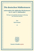 Cover: Die deutschen St&auml;dtesteuern - Duncker & Humblot