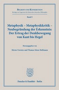 Abbildung von: Metaphysik - Metaphysikkritik - Neubegründung der Erkenntnis: Der Ertrag der Denkbewegung von Kant bis Hegel - fibre