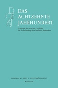 Cover: Das achtzehnte Jahrhundert 41/1 - Wallstein