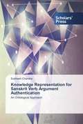 Cover: Knowledge Representation for Sanskrit Verb Argument Authentication - Scholars' Press