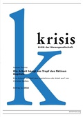 Cover: Krisis - Beitr&auml;ge zur Kritik der Warengesellschaft / 2016 / Die Arbeit h&auml;ngt am Tropf des fiktiven Kapitals Krisis 1/2016 - epubli