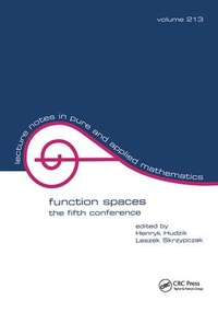 Enlarge image Cover: Function Spaces - CRC Press