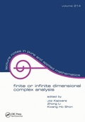 Cover: Finite or Infinite Dimensional Complex Analysis - CRC Press