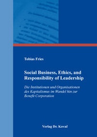 Abbildung von: Social Business, Ethics, and Responsibility of Leadership - Kovac, Dr. Verlag