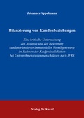 Cover: Bilanzierung von Kundenbeziehungen - Kovac, Dr. Verlag