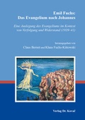 Cover: Emil Fuchs: Das Evangelium nach Johannes - Kovac, Dr. Verlag