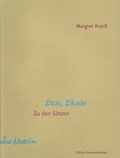 Cover: Zitat, Zikade - Edition Korrespondenzen