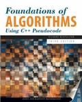 Cover: Foundations of Algorithms Using C++ Pseudocode - Jones and Bartlett Publishers, Inc