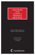 Cover: Tristram and Coote's Probate Practice 31st edition Supplement - Butterworths Law