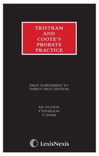 Abbildung von: Tristram and Coote's Probate Practice 31st edition Supplement - Butterworths Law