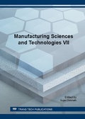 Cover: Manufacturing Sciences and Technologies VII - Trans Tech Publications Ltd