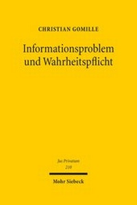 Abbildung von: Informationsproblem und Wahrheitspflicht - Mohr Siebeck