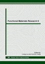 Cover: Functional Materials Research II - Trans Tech Publications Ltd