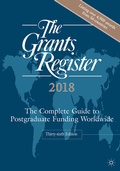 Cover: The Grants Register 2018 - Palgrave Macmillan