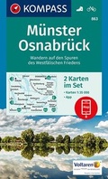 Cover: KOMPASS Wanderkarte M&uuml;nster, Osnabr&uuml;ck - KOMPASS-Karten