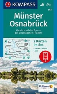 Abbildung von: KOMPASS Wanderkarte Münster, Osnabrück - KOMPASS-Karten