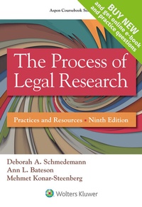 Abbildung von: The Process of Legal Research - Aspen Publishers
