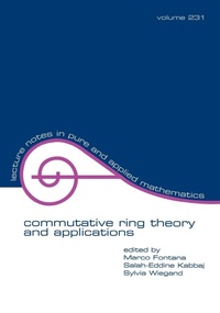 Enlarge image Cover: Commutative Ring Theory and Applications - CRC Press