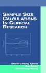 Cover: Sample Size Calculations in Clinical Research - Marcel Dekker Inc