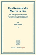Cover: Das Konsulat des Meeres in Pisa. - Duncker & Humblot