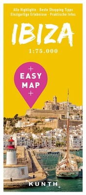 Abbildung von: KUNTH EASY MAP Ibiza 1:75.000 - Kunth Verlag