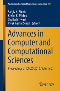 Enlarge image Cover: Advances in Computer and Computational Sciences - Springer