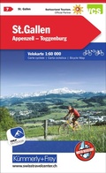 Cover: K&uuml;mmerly+Frey Velokarte 7 St. Gallen 1:60.000 - Hallwag K&uuml;mmerly+Frey