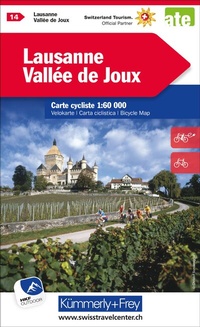 Abbildung von: Kümmerly+Frey Velokarte 14 Lausanne, Vallée de Joux 1:60.000 - Hallwag Kümmerly+Frey