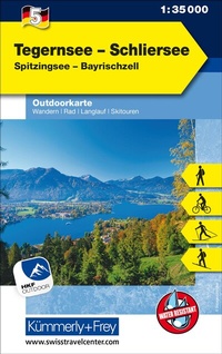Abbildung von: Kümmerly+Frey Outdoorkarte Deutschland 5 Tegernsee, Schliersee 1:35.000 - Hallwag Kümmerly+Frey