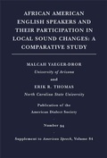 Cover: African American English Speakers and Their Part - A Comparative Study - Duke University Press