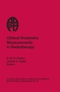Cover: Clinical Dosimetry Measurements in Radiotherapy - American Association of Physicists in Medicine (AAPM)