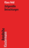 Cover: Zeitgem&auml;&szlig;e Betrachtungen - Vittorio Klostermann Verlag