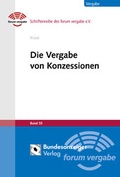 Cover: Die Vergabe von Konzessionen - Reguvis Fachmedien