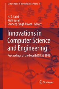 Enlarge image Cover: Innovations in Computer Science and Engineering - Springer
