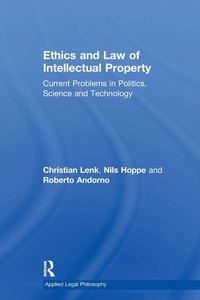 Enlarge image Cover: Ethics and Law of Intellectual Property - Routledge