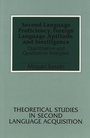 Cover: Second Language Proficiency, Foreign Language Aptitude, and Intelligence - Peter Lang Verlag