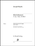Cover: Joseph Haydn - Klavierkonzert (Cembalo) F-dur Hob. XVIII:3 - Henle, G&uuml;nter