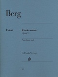 Cover: Alban Berg - Klaviersonate op. 1 - Henle, G&uuml;nter