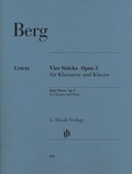Cover: Alban Berg - Vier St&uuml;cke op. 5 f&uuml;r Klarinette und Klavier - Henle, G&uuml;nter