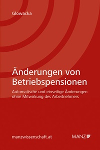 Abbildung von: Änderungen von Betriebspensionen - Manz