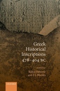 Cover: Greek Historical Inscriptions 478-404 BC - Oxford University Press