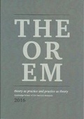 Cover: Theorem: Doctoral Research Symposium at Cambridge School of Art 2017 - Anglia Ruskin University