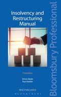Cover: Insolvency and Restructuring Manual - Bloomsbury Professional