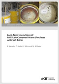Cover: Long-Term Interactions of Full-Scale Cemented Waste Simulates with Salt Brines - KIT Scientific Publishing