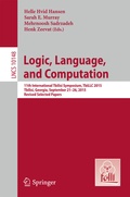 Cover: Logic, Language, and Computation - Springer