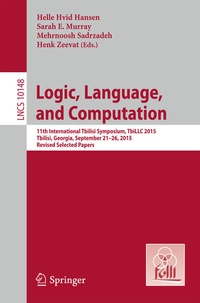 Enlarge image Cover: Logic, Language, and Computation - Springer