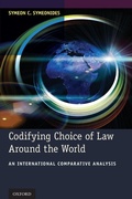 Cover: Codifying Choice of Law Around the World - Oxford University Press Inc