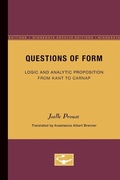 Cover: Questions of Form - University of Minnesota Press