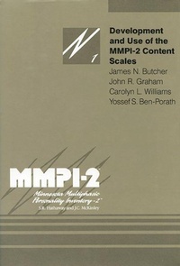 Enlarge image Cover: Development and Use of the MMPI-2 Content Scales - University of Minnesota Press